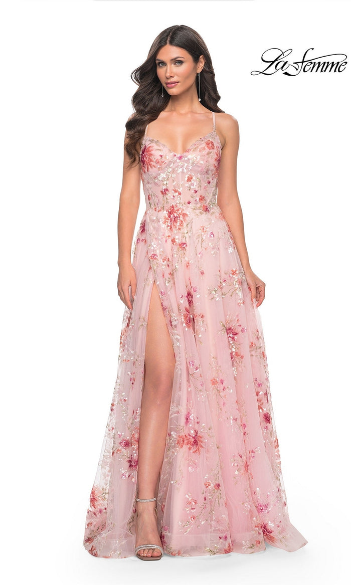 Light Pink La Femme 32031 Formal Prom Dress