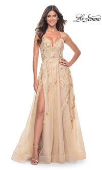 Champagne La Femme 32032 Formal Prom Dress