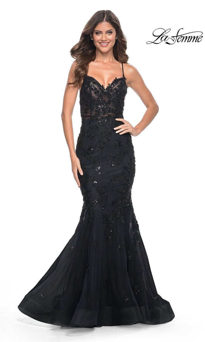 Black La Femme 32033 Formal Prom Dress