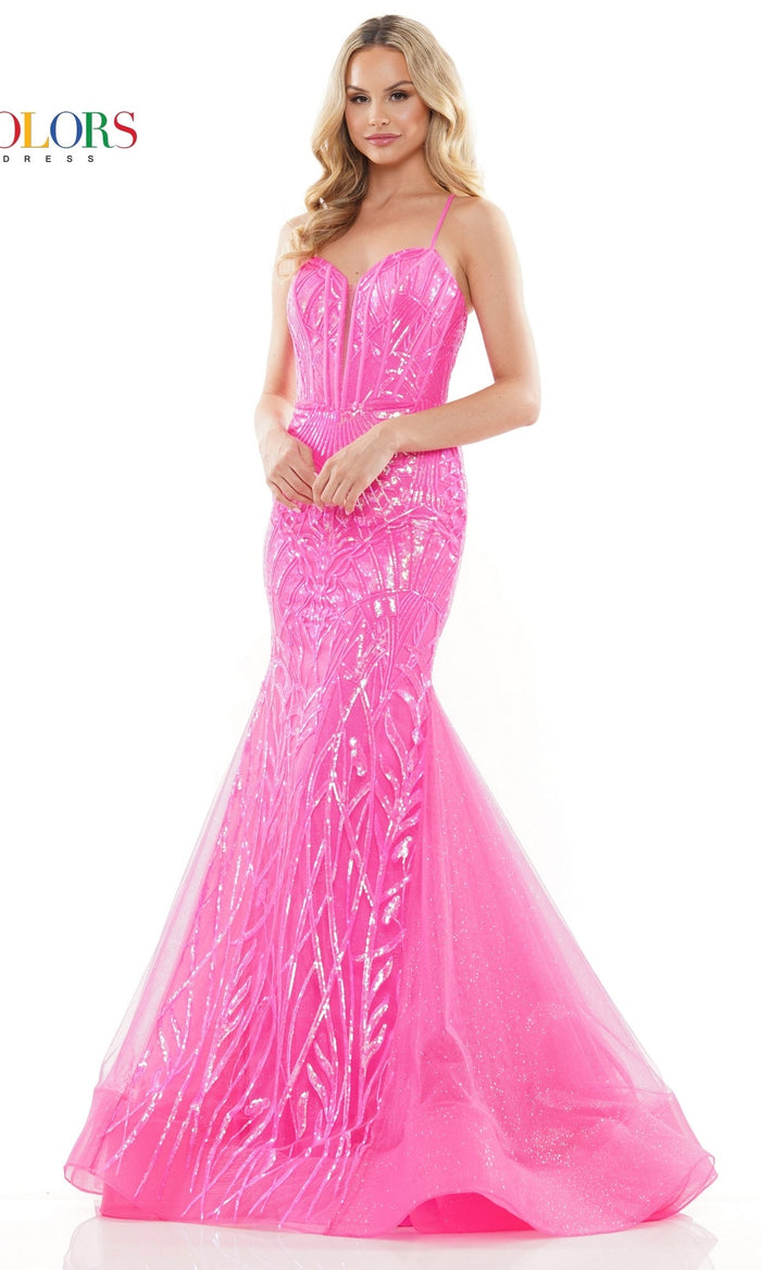 Hot Pink Colors Dress 3203 Formal Prom Dress