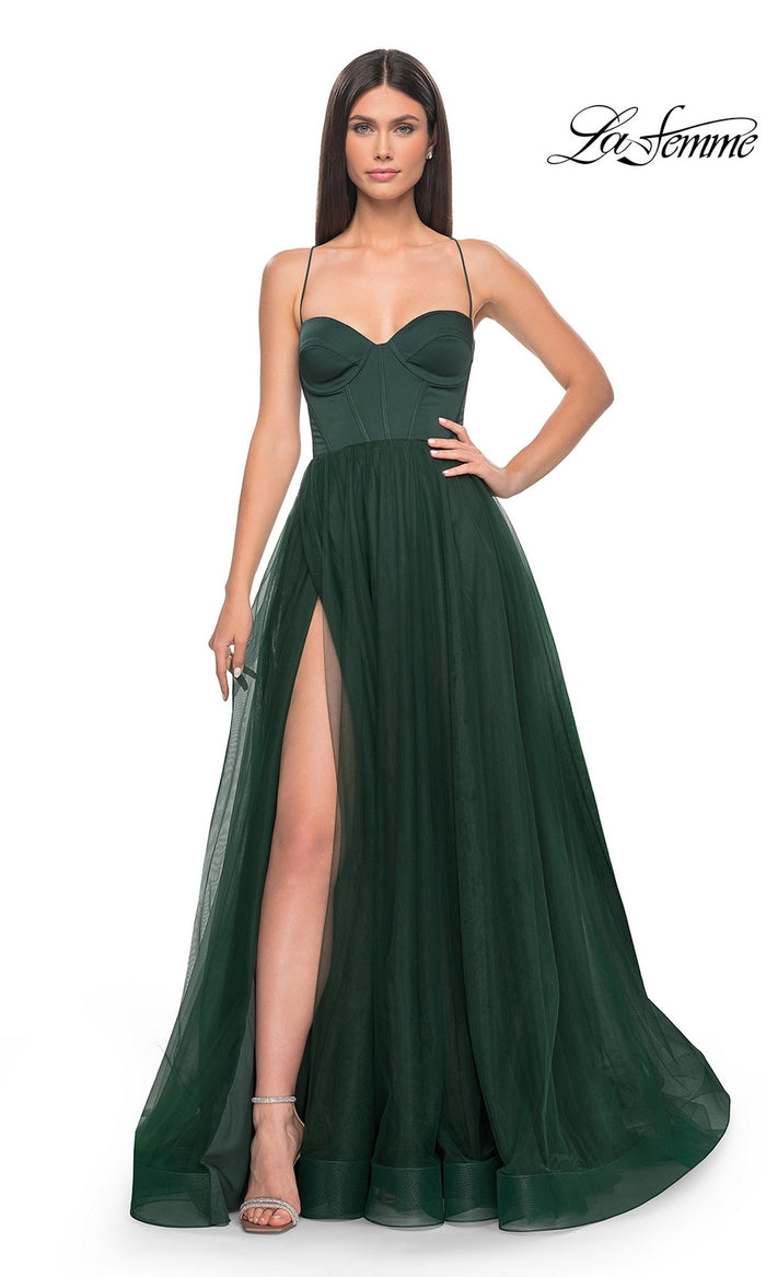 Dark Emerald La Femme 32065 Formal Prom Dress