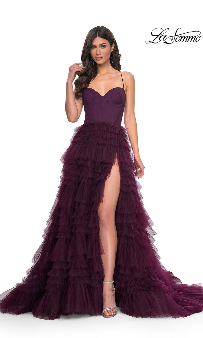 Dark Berry La Femme 32071 Formal Prom Dress
