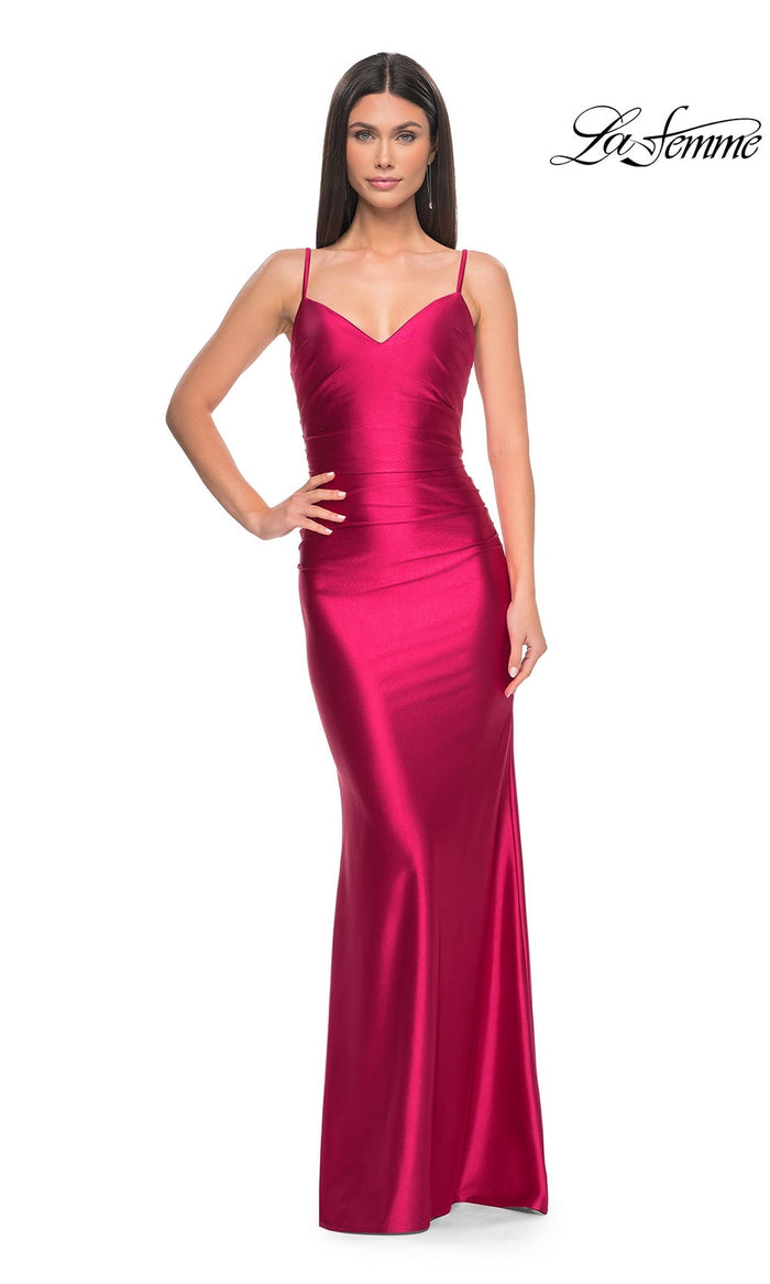 Deep Red La Femme 32075 Formal Prom Dress