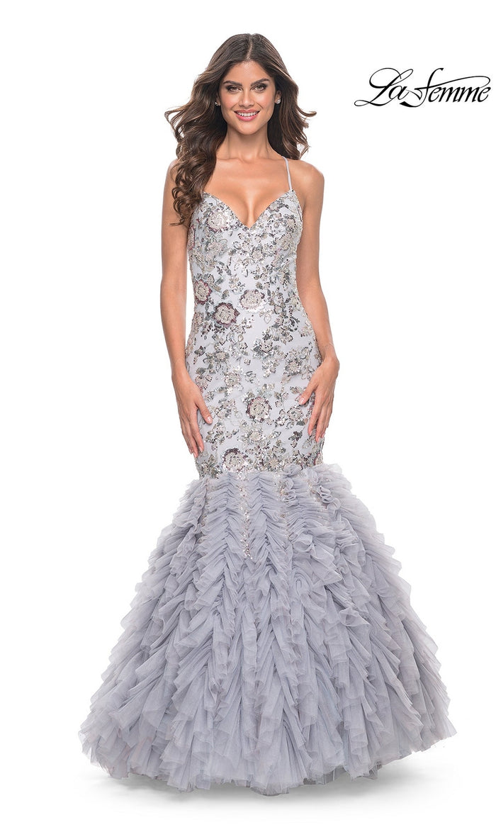 Silver La Femme 32105 Formal Prom Dress