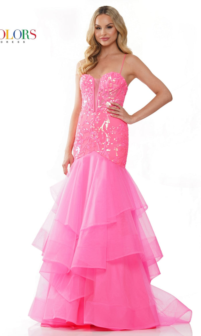 Hot Pink Colors Dress 3212 Formal Prom Dress