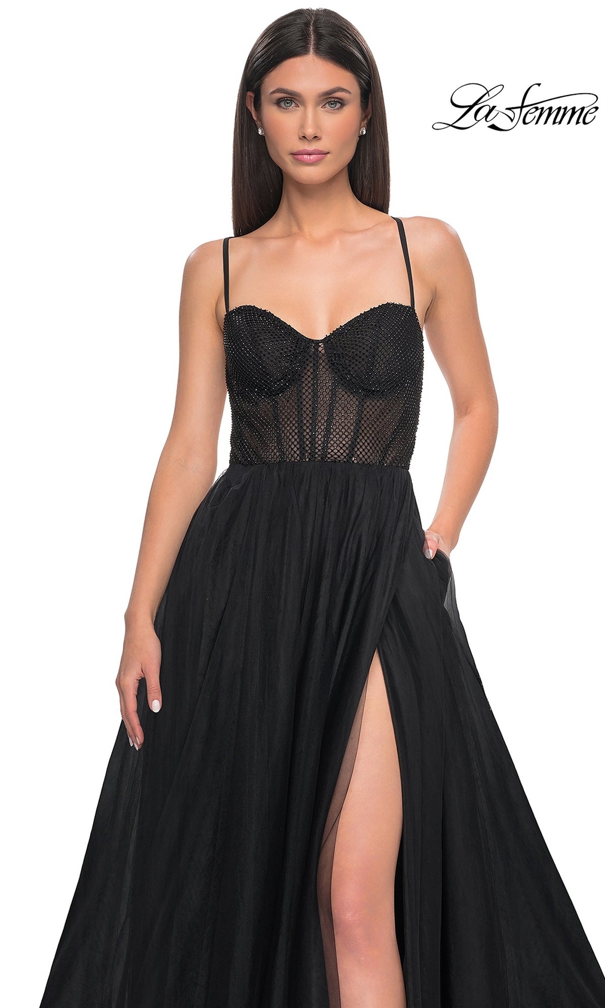 La Femme Dress 32135 - Black La Femme Dress 32135 - Black