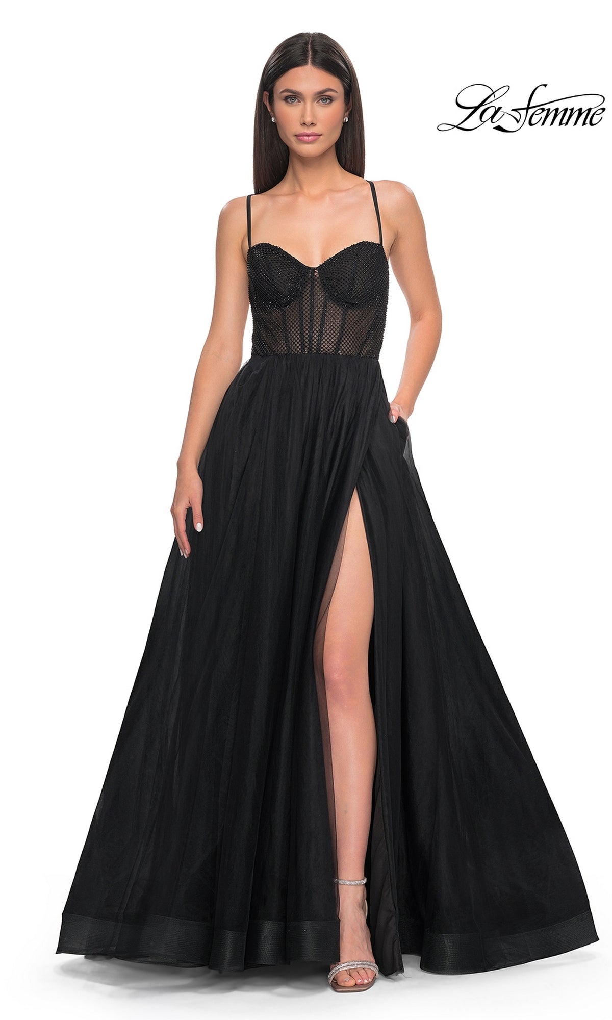 La Femme Dress 32135 - Black La Femme Dress 32135 - Black