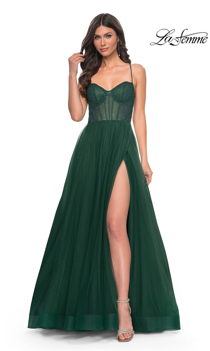 Dark Emerald La Femme 32135 Formal Prom Dress