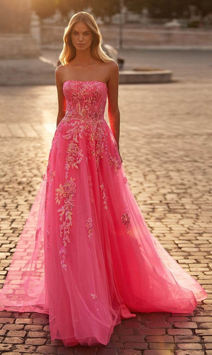 Neon Pink La Femme 32137 Formal Prom Dress