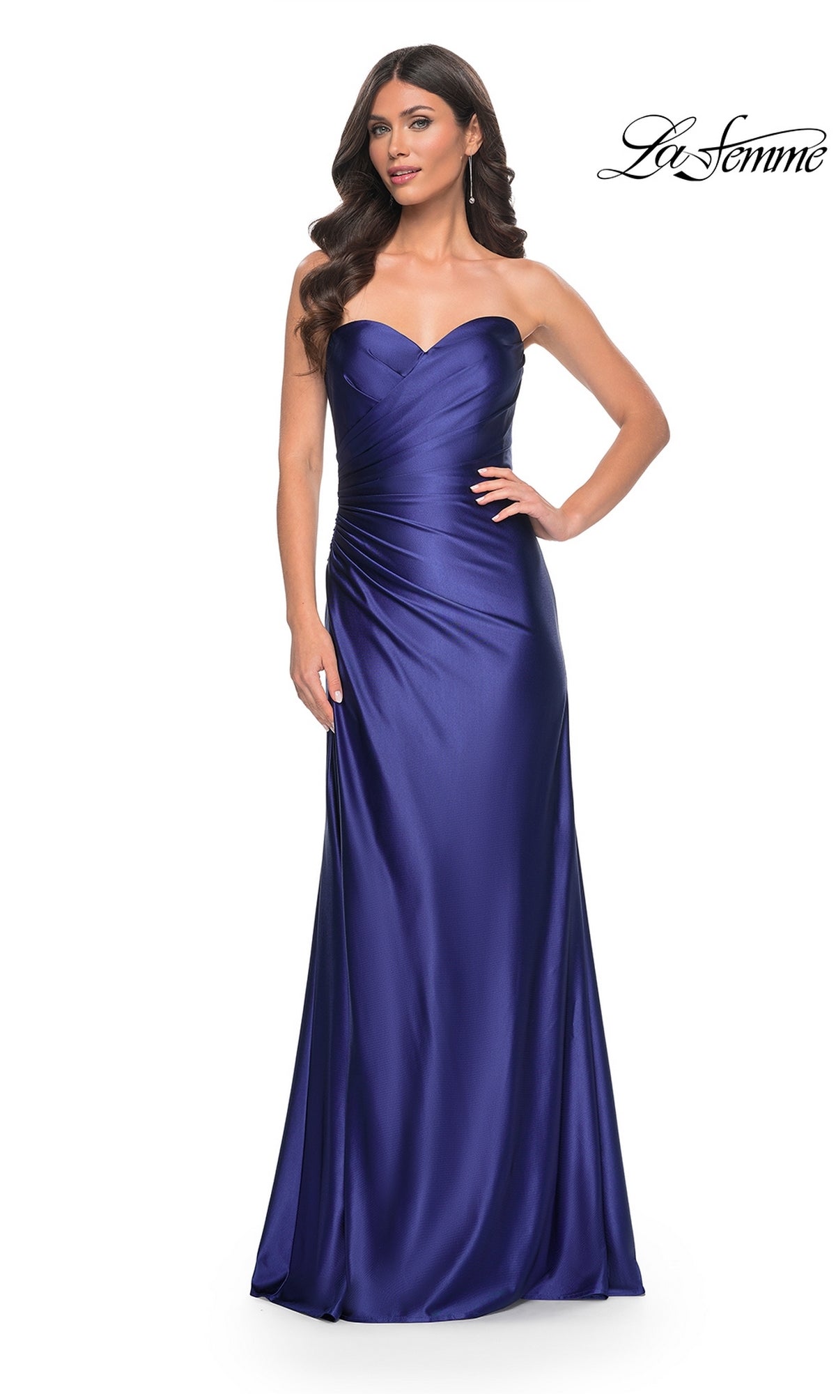 Marine Blue La Femme 32159 Formal Prom Dress