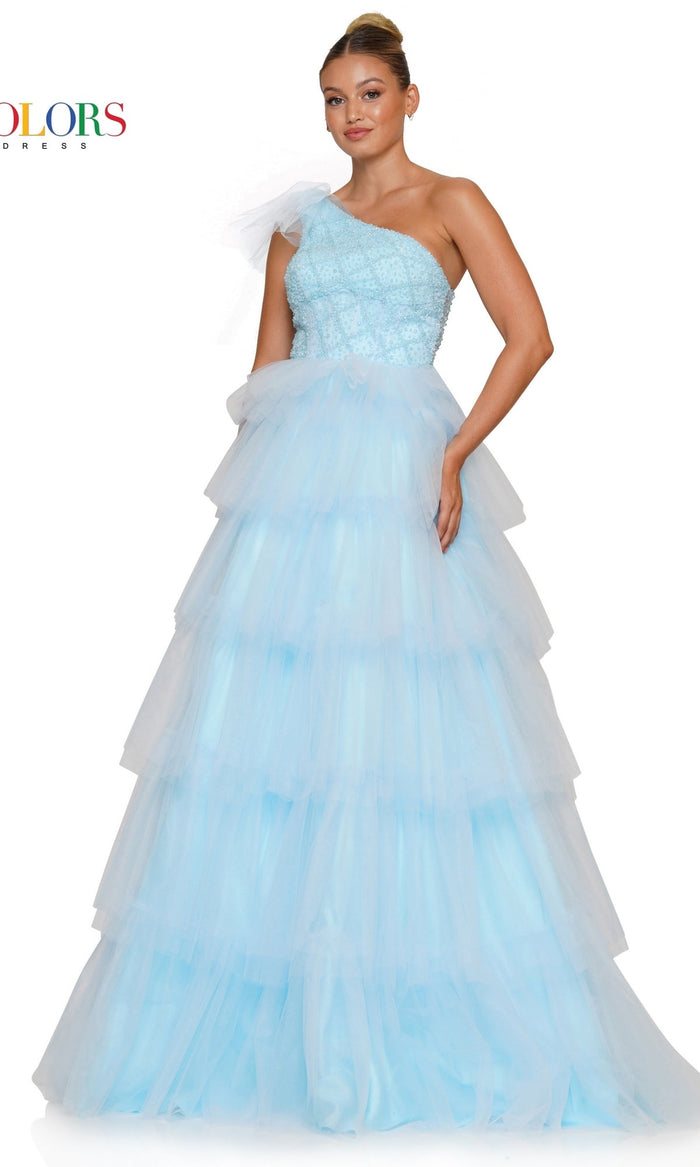 Light Blue Colors Dress 3218 Formal Prom Dress