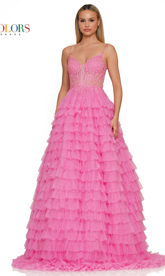 Pink Colors Dress 3219 Formal Prom Dress