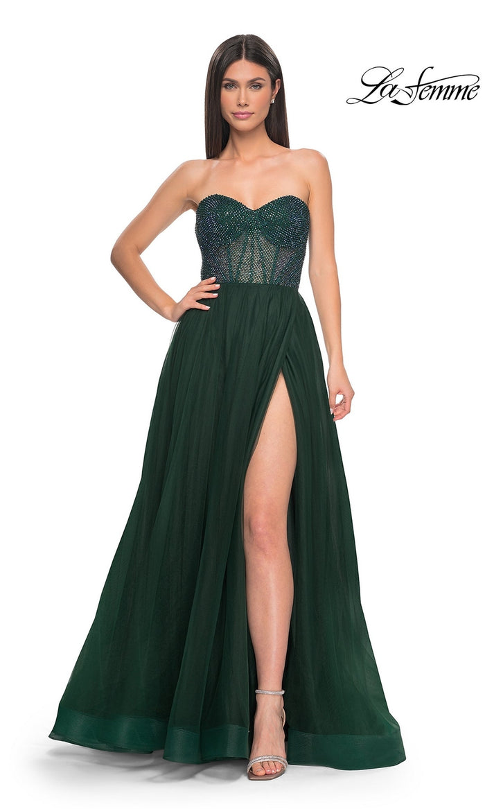 Dark Emerald La Femme 32216 Formal Prom Dress