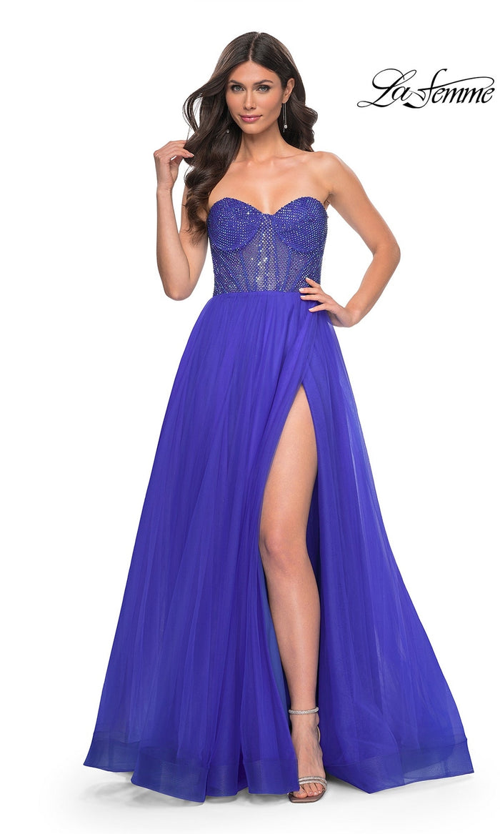 Royal Blue La Femme 32216 Formal Prom Dress