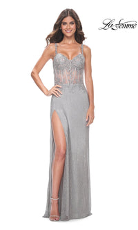 Silver La Femme 32232 Formal Prom Dress