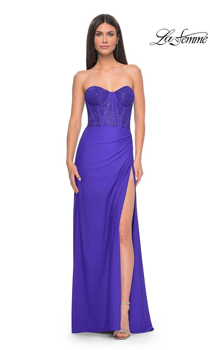 Royal Blue La Femme 32234 Formal Prom Dress