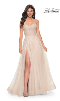 Champagne La Femme 32271 Formal Prom Dress