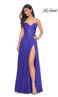 Royal Blue La Femme 32276 Formal Prom Dress