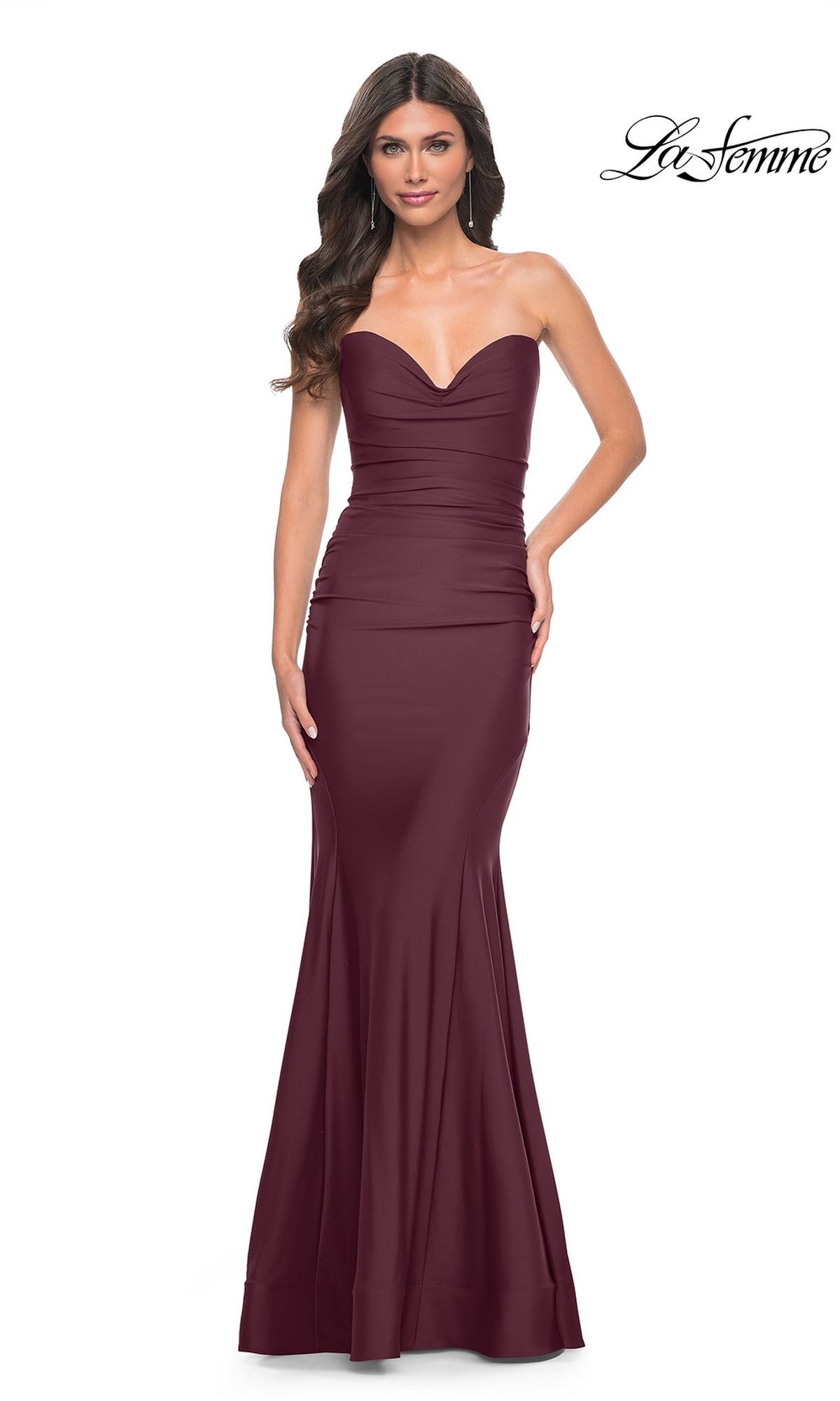 Dark Wine La Femme 32289 Formal Prom Dress