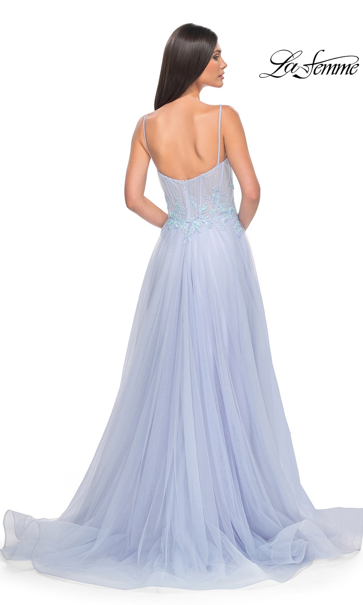 La Femme Dress 32293 - Light Periwinkle La Femme Dress 32293 - Light Periwinkle