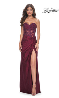 Dark Berry La Femme 32301 Formal Prom Dress