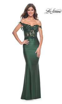 Dark Emerald La Femme 32302 Formal Prom Dress