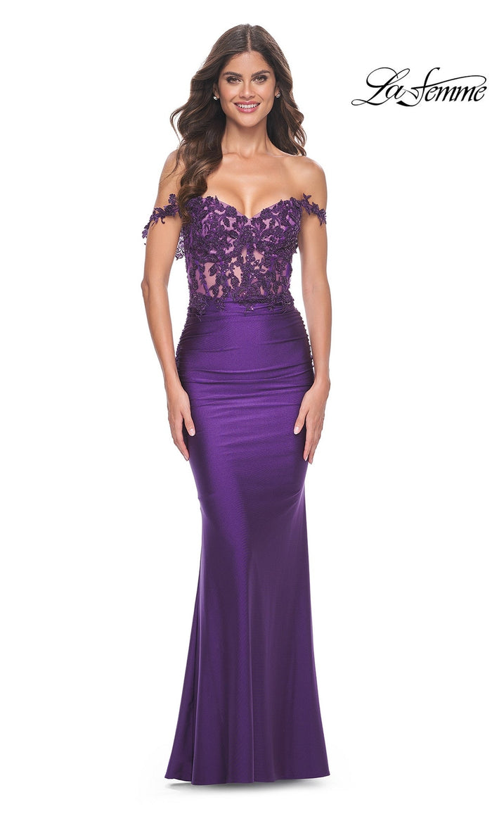 Royal Purple La Femme 32302 Formal Prom Dress