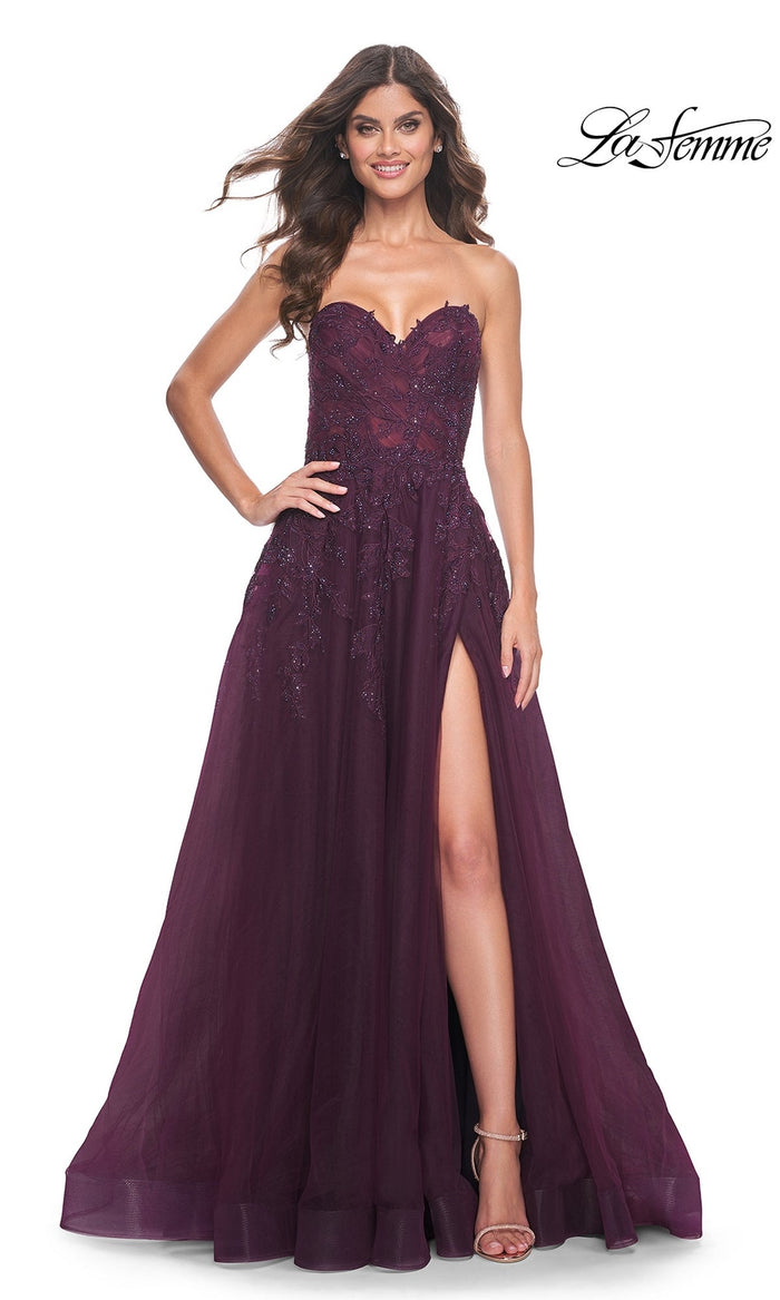 Dark Berry La Femme 32304 Formal Prom Dress