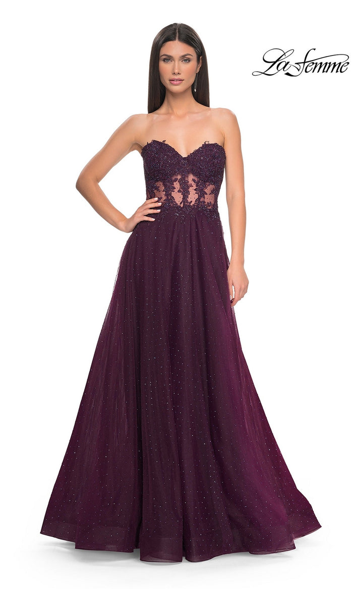 Dark Berry La Femme 32313 Formal Prom Dress
