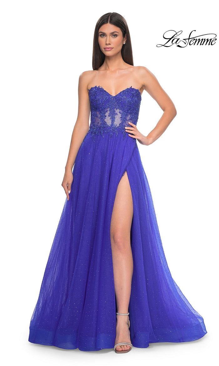 Royal Blue La Femme 32313 Formal Prom Dress