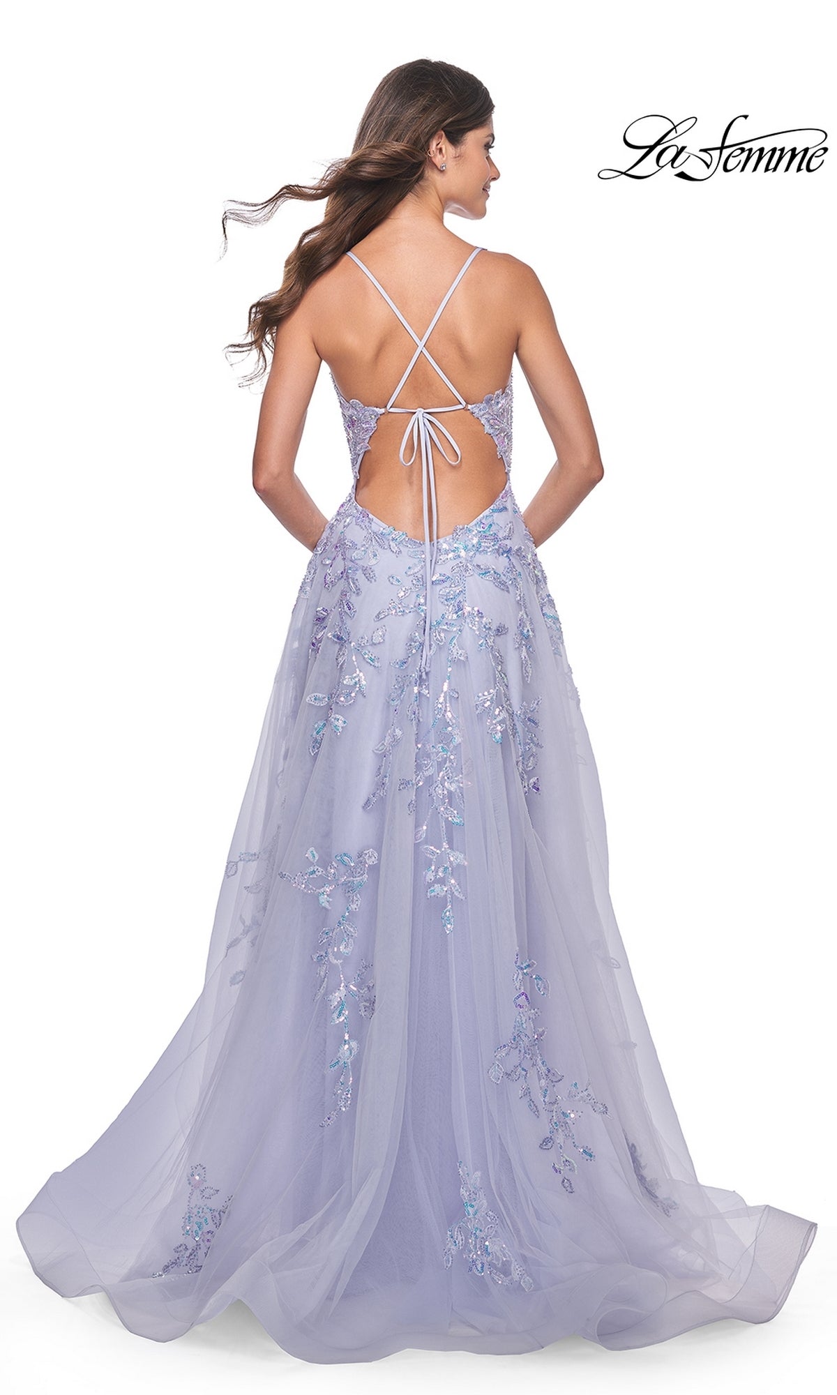 La Femme Dress 32349 Formal Prom Dress Light Periwinkle / 10