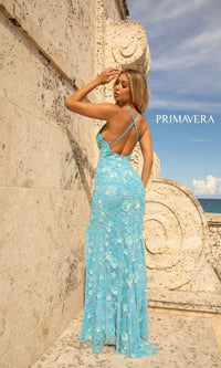  Primavera Floral-Beaded Long Formal Dress 3731