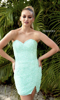 Mint Short Homecoming Dress by Primavera 3899