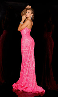  Strapless Sweetheart Long Sequin Prom Dress 391