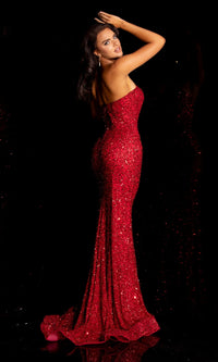  Strapless Sweetheart Long Sequin Prom Dress 391