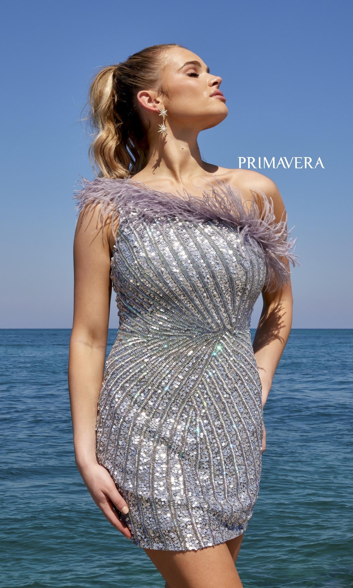 Platinum Short Homecoming Dress by Primavera 4002