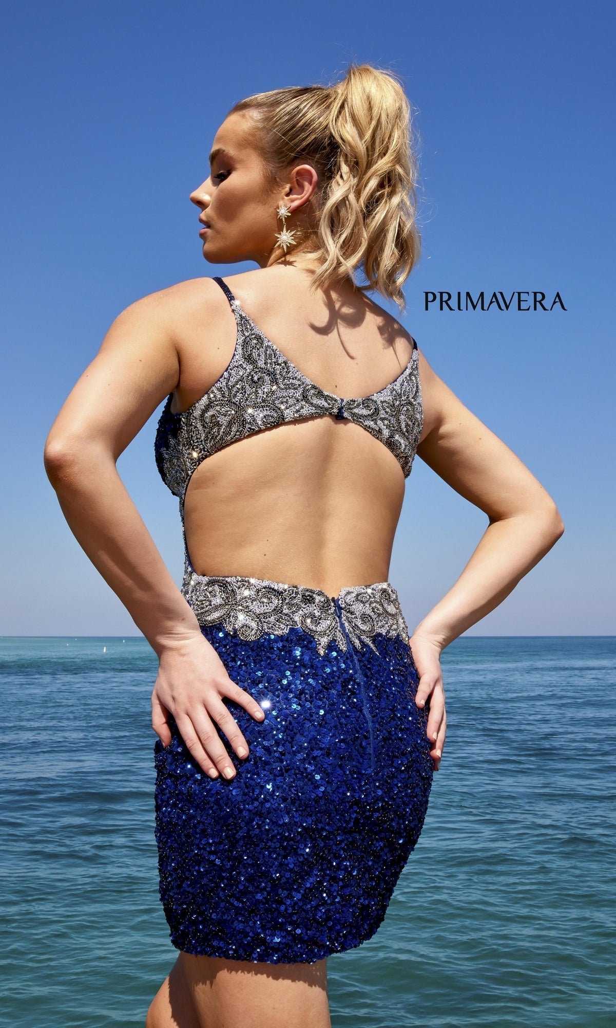 Midnight Short Homecoming Dress by Primavera 4052