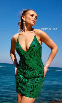 Emerald Short Homecoming Dress by Primavera 4056