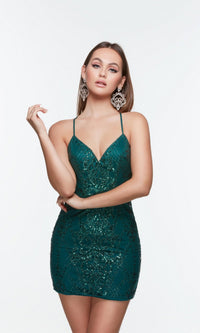 Pine Short Dress By Alyce For Homecoming 4515