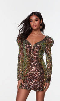 Dragon Scale Short Dress By Alyce For Homecoming 4540
