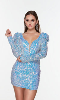 Light Periwinkle Short Dress By Alyce For Homecoming 4540