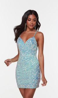 Mint Opal Short Dress By Alyce For Homecoming 4543