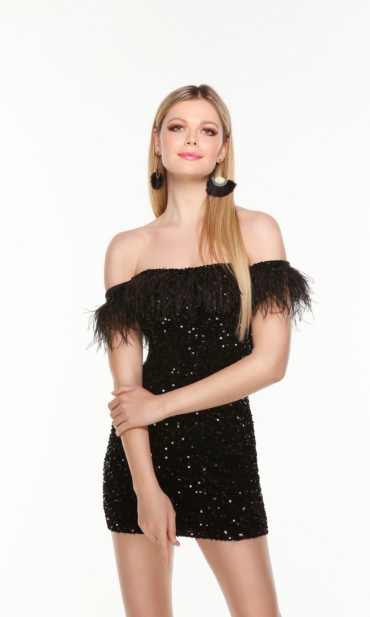 Black Short Dress By Alyce For Homecoming 4606