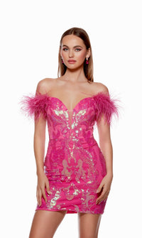 Electric Fuchsia Short Dress By Alyce For Homecoming 4621