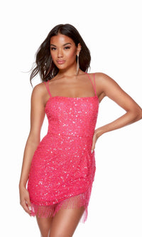 Electric Fuchsia Short Dress By Alyce For Homecoming 4623