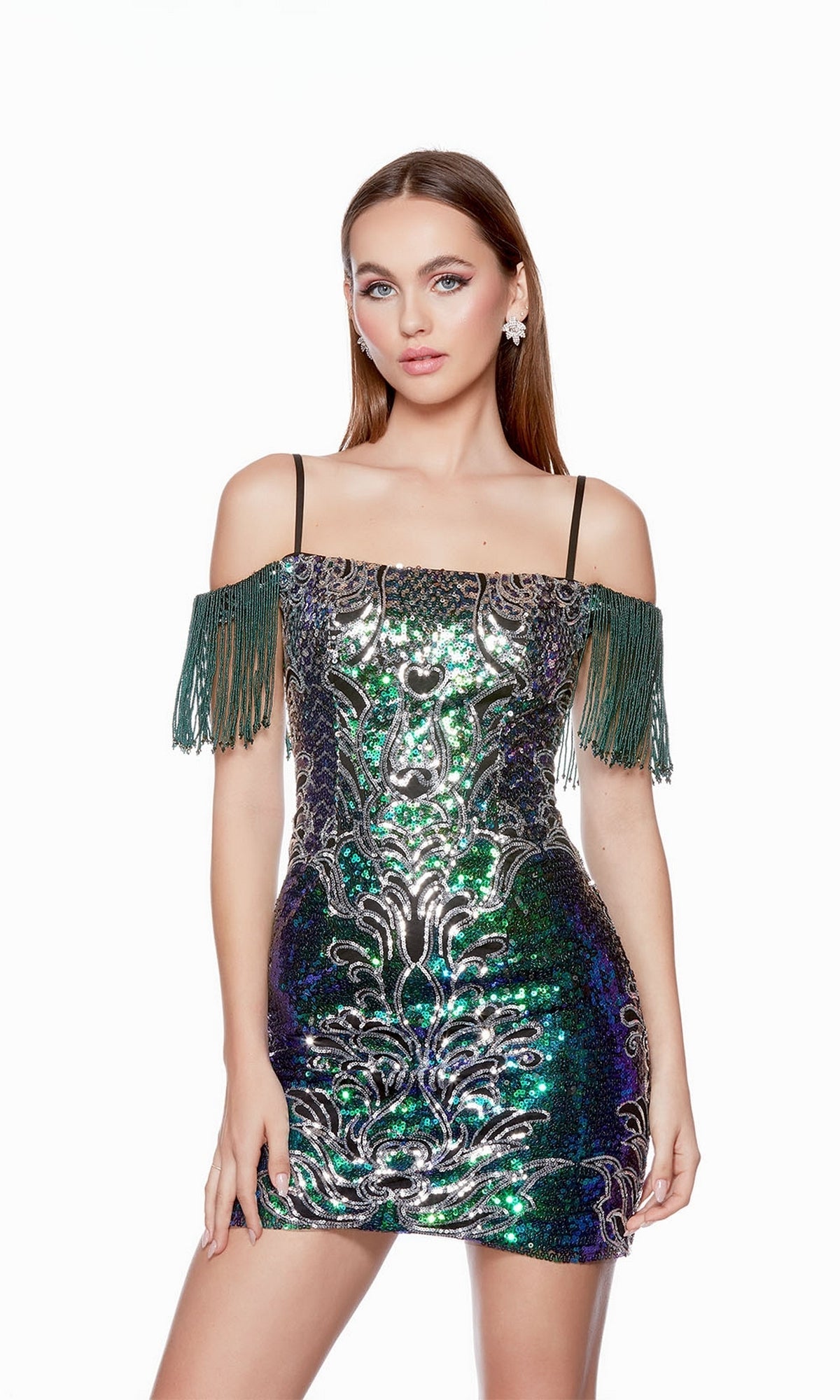Chameleon Short Dress By Alyce For Homecoming 4636