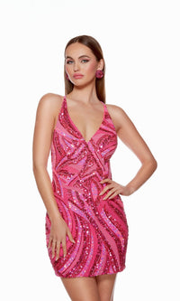 Fuchsia Short Dress By Alyce For Homecoming 4640