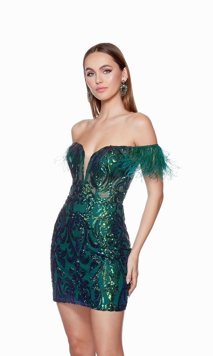 Pine Short Dress By Alyce For Homecoming 4651