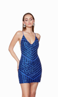 Royal Short Dress By Alyce For Homecoming 4657
