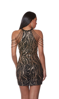  Beaded Glitter-Tulle Short Homecoming Dress 4682